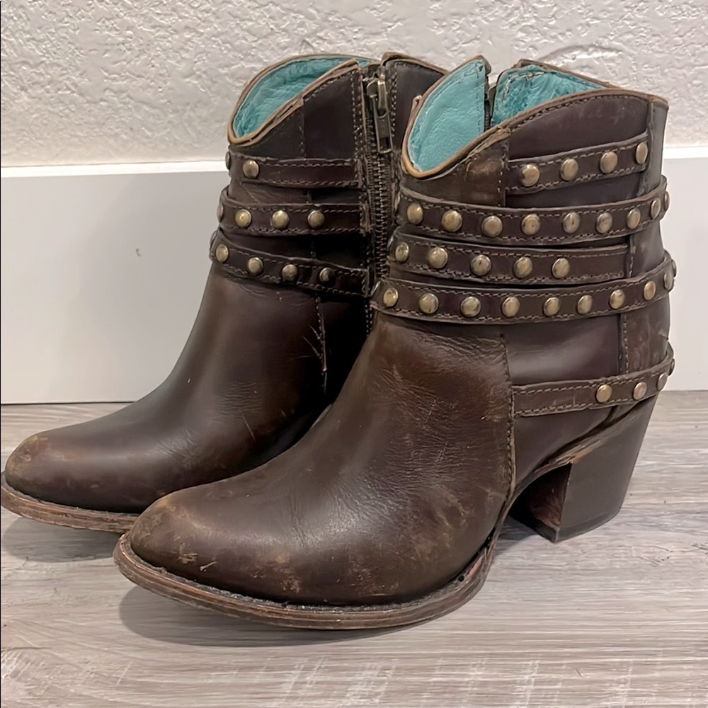 Corral Studded Ankle Cowgirl Boots